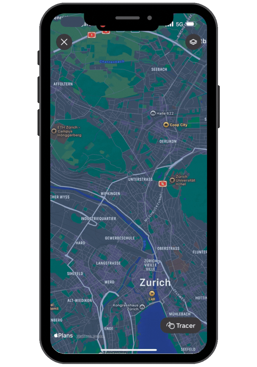 Recherche immobilière sur une carte